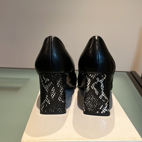 Python Skin Appliqué black 2” heels - Picture 5 of 7